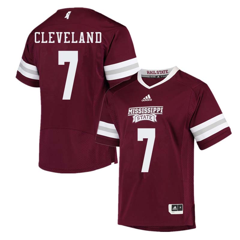 Men #7 Tolando Cleveland Mississippi State Bulldogs College Football Jerseys Sale-Maroon